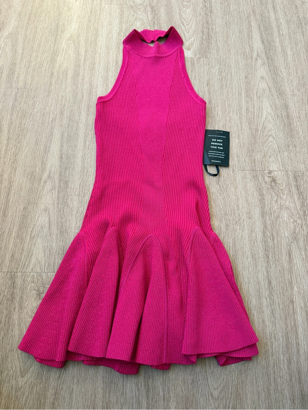 RETROFETE Quinn Knit Dress in metallic fuchsia size M - Picture 3 of 5